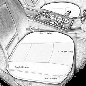 EDEALYN Luxury PU Leather Car Seat Cover Protector Front  Bottom Single Seat Cover-Compatible with 90% Vehicles (Width 20.8 ?deep 21?Thick 0.2 inch) (Black) - Image 5
